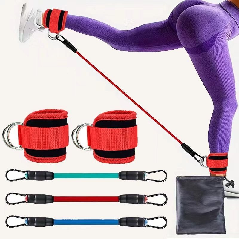 Ankle Strap Resistance Bands Hip Leg Strength  Elastic Training Home Yoga Pilate  - Reffitt & Co.