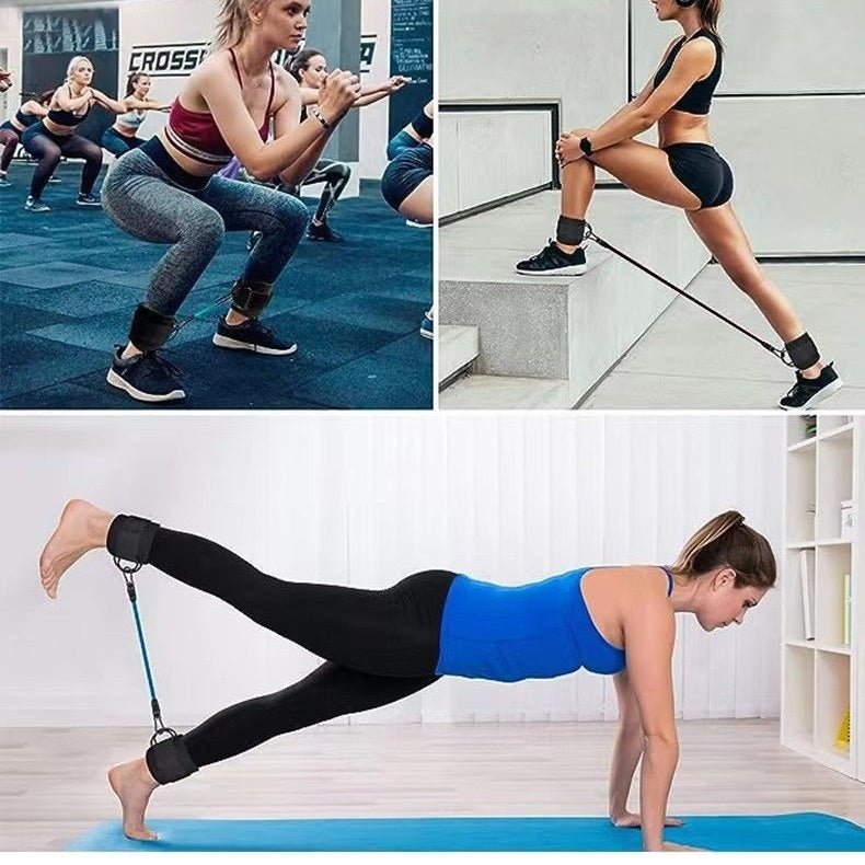 Ankle Strap Resistance Bands Hip Leg Strength  Elastic Training Home Yoga Pilate  - Reffitt & Co.