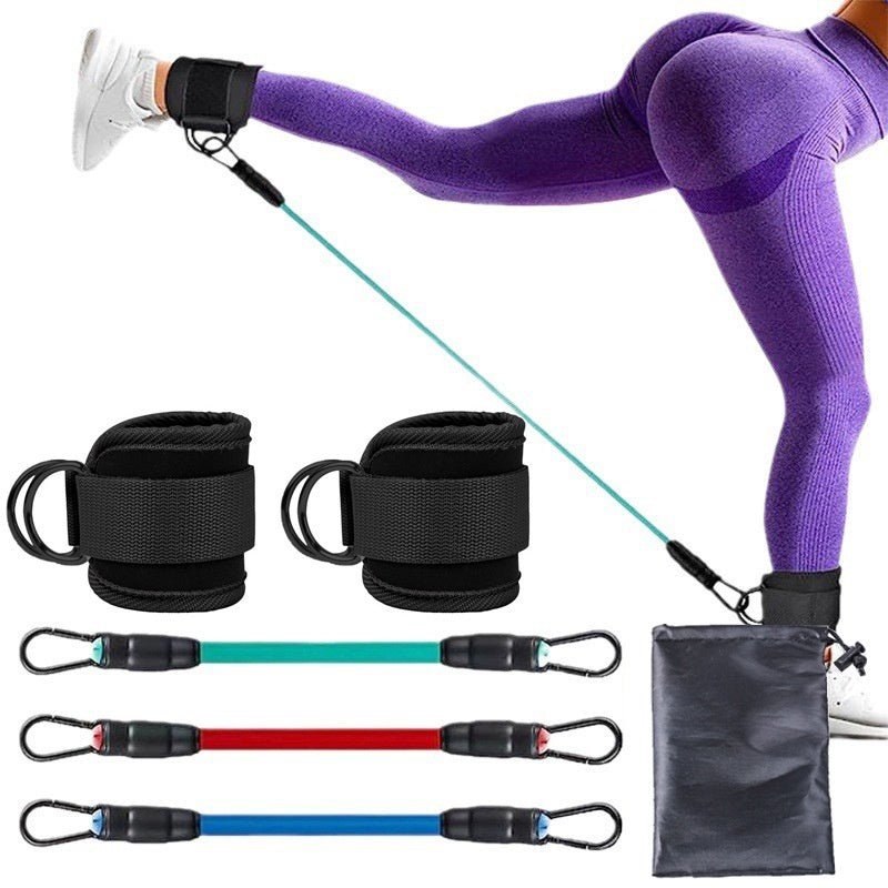 Ankle Strap Resistance Bands Hip Leg Strength  Elastic Training Home Yoga Pilate  - Reffitt & Co.