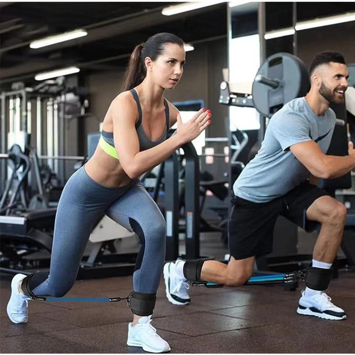 Ankle Strap Resistance Bands Hip Leg Strength  Elastic Training Home Yoga Pilate  - Reffitt & Co.