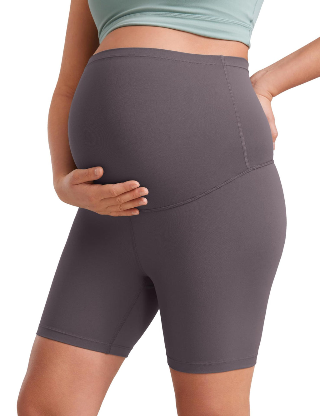 Maternity Capri Yoga Pants High - waisted Belly - supporting Seamless - Reffitt & Co.