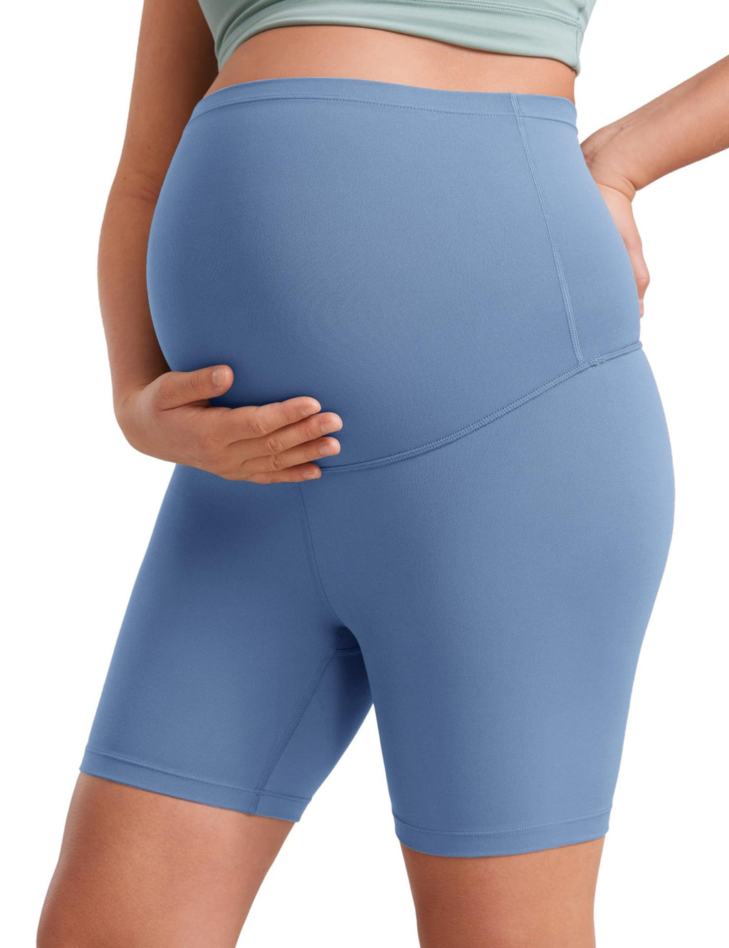 Maternity Capri Yoga Pants High - waisted Belly - supporting Seamless - Reffitt & Co.