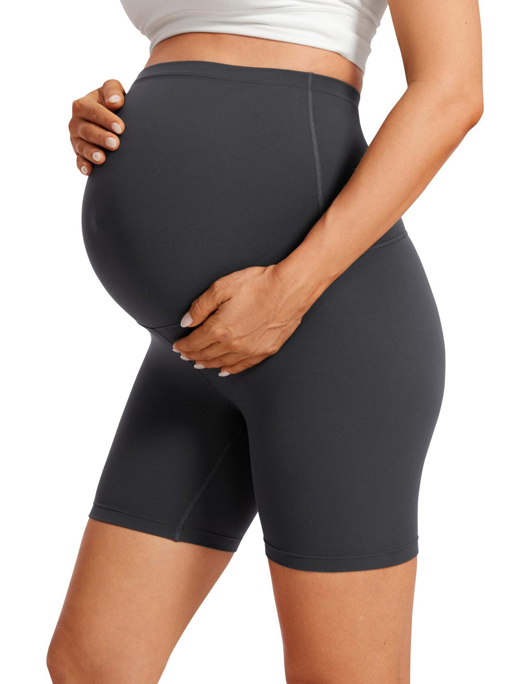 Maternity Capri Yoga Pants High - waisted Belly - supporting Seamless - Reffitt & Co.