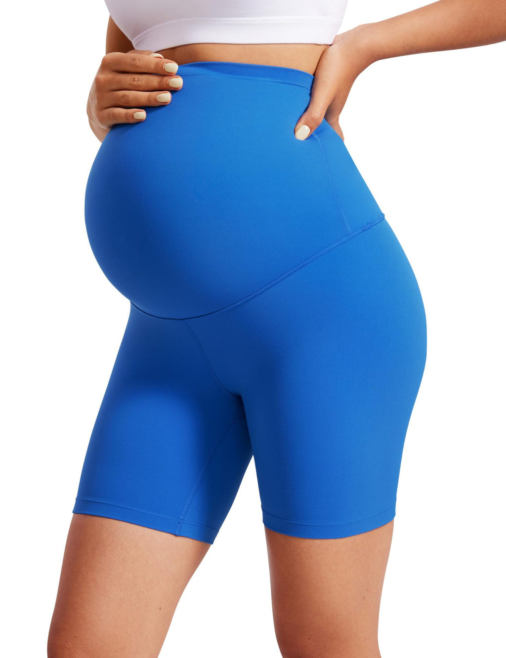 Maternity Capri Yoga Pants High - waisted Belly - supporting Seamless - Reffitt & Co.
