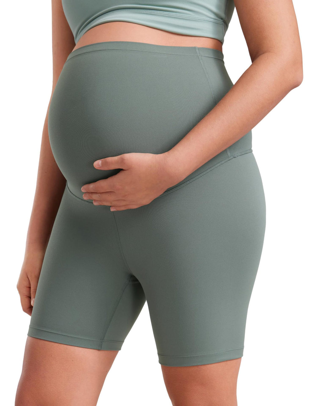 Maternity Capri Yoga Pants High - waisted Belly - supporting Seamless - Reffitt & Co.