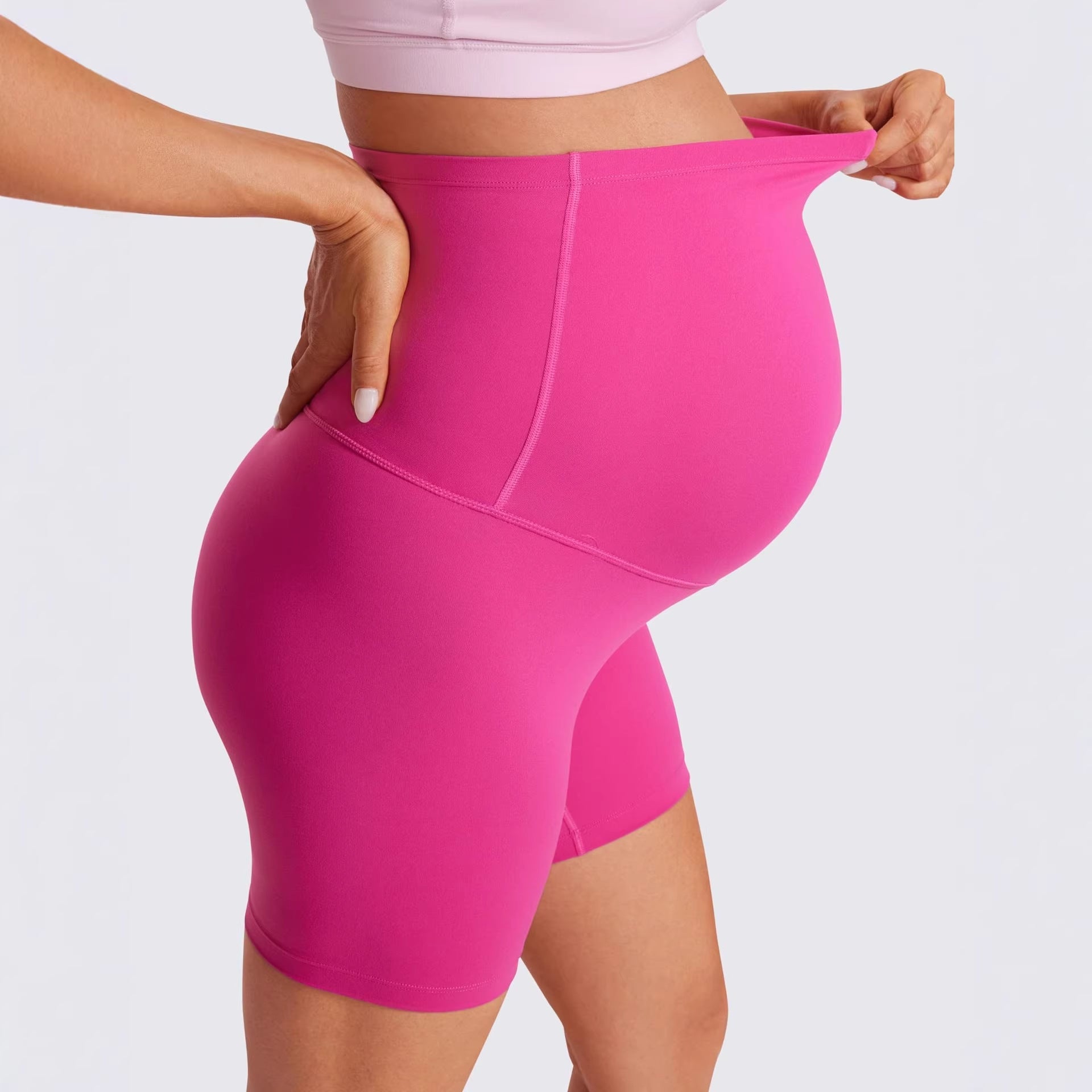 Maternity Capri Yoga Pants High - waisted Belly - supporting Seamless - Reffitt & Co.