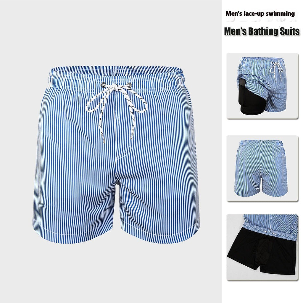 Men's Double - layer Swimming Trunks Anti - embarrassment XL Mens - Reffitt & Co.
