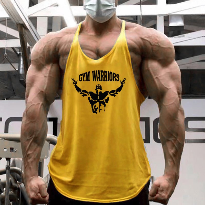 Muscle Man Fitness Training Outfit Pure Cotton Tank Top With Thin Shoulder Straps - Reffitt & Co.