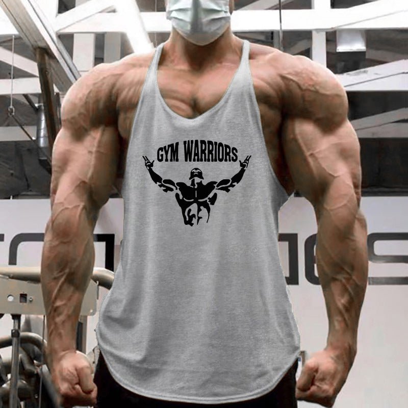 Muscle Man Fitness Training Outfit Pure Cotton Tank Top With Thin Shoulder Straps - Reffitt & Co.