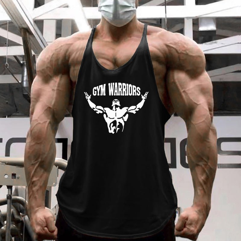 Muscle Man Fitness Training Outfit Pure Cotton Tank Top With Thin Shoulder Straps - Reffitt & Co.