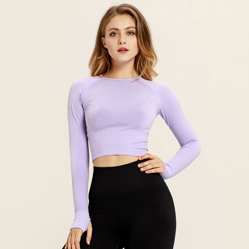 Seamless Yoga Shirts For Women - Reffitt & Co.